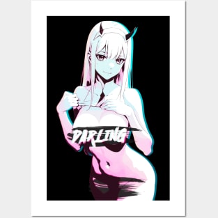 Darling #2 Ocean Bleach Zero Two Aesthetic Edit Posters and Art